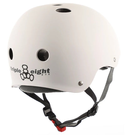 Triple 8 Certified Sweatsaver Helmet -  White Matte