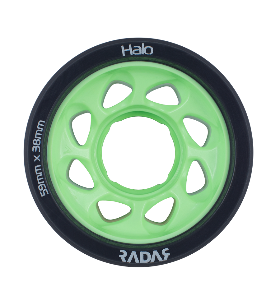 Radar Halo Wheels Green 97A - 4PK
