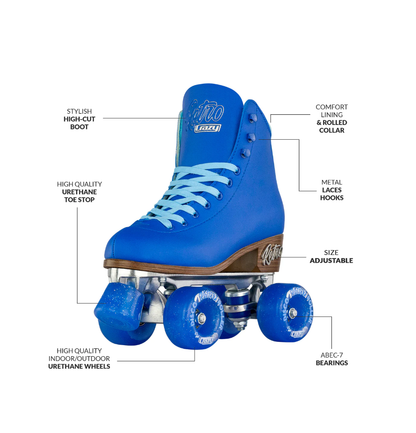 Kids Retro Roller Skates Deep Blue - Adjustable