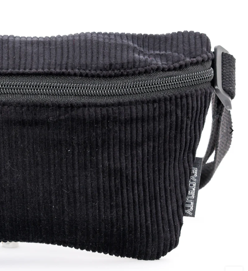 Fanny Pack | Slim Design| Corduroy Black