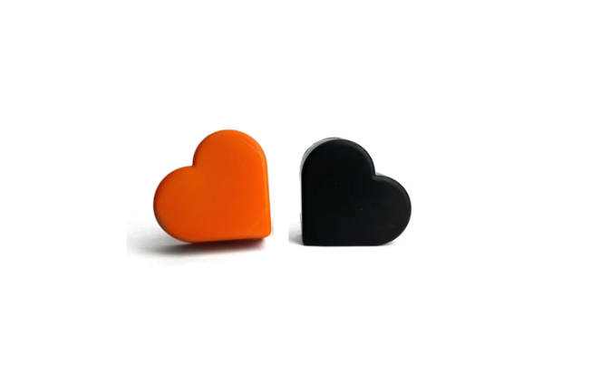 Lil Heartstopper Toe Stops - Black and Orange